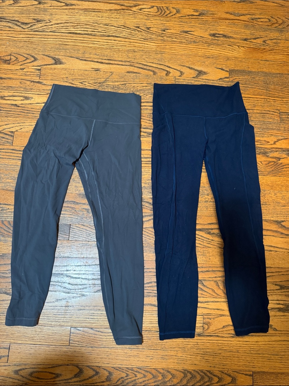 Lululemon Size 8 High-Waist Leggings Duo - Black and Charcoal